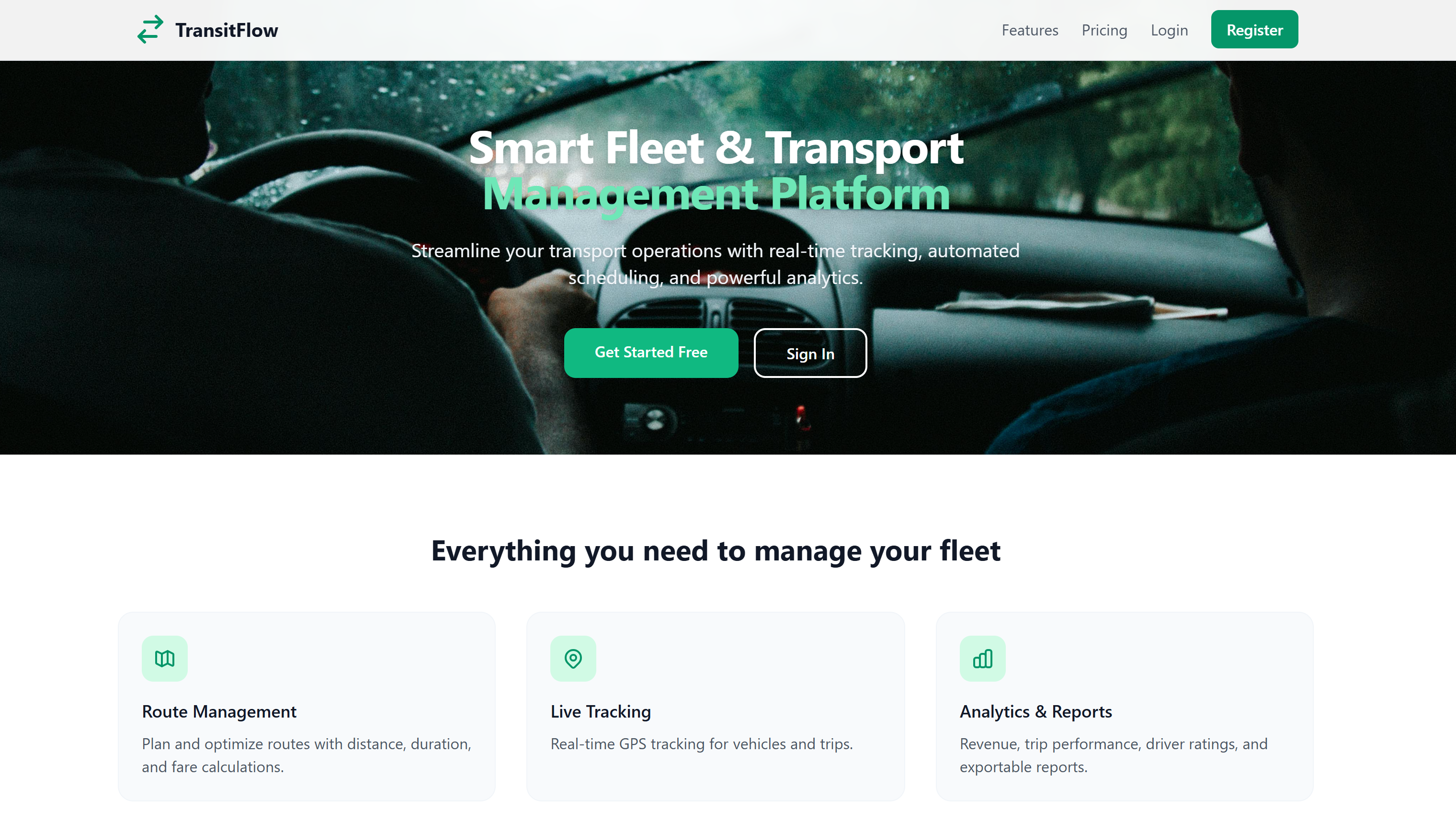 Transport Company Management Webapp preview